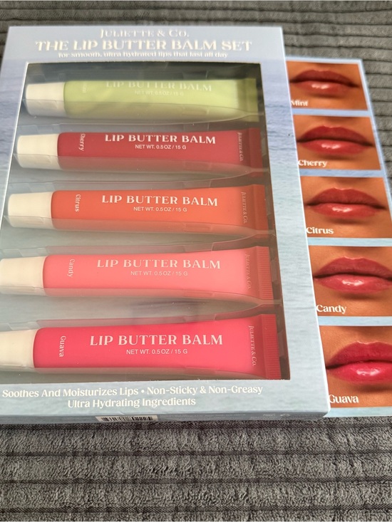 Other - Juliette & Co Lip Butter Balm Set of 5 Hydrating Vegan